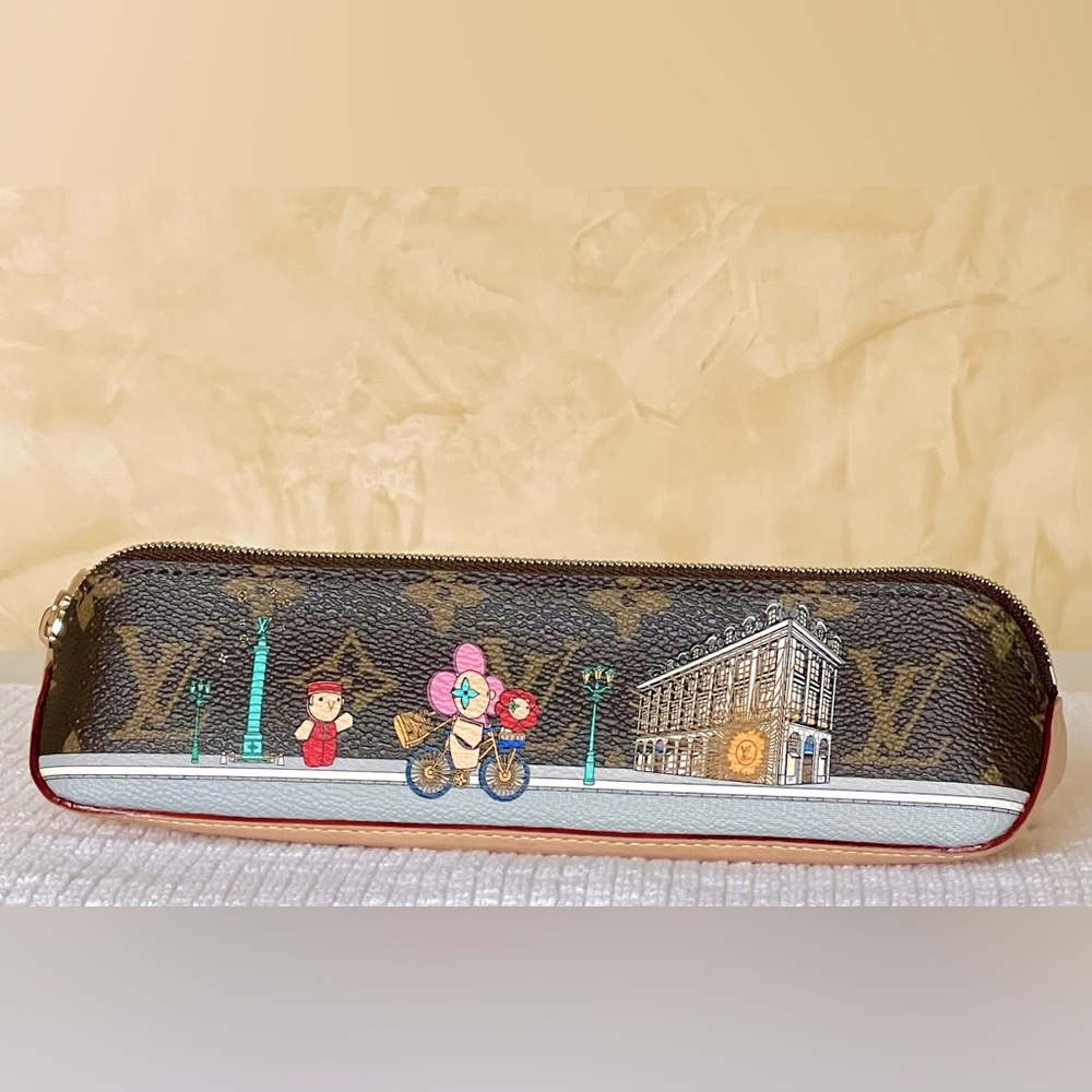 Louis Vuitton Christmas Animation Elizabeth Pencil Pouch Pink